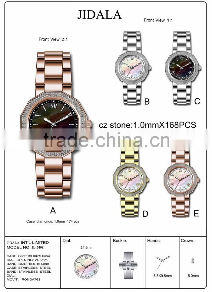 Famous Wholesale Japan Movement Watch Stainless Steel Back Water Resistant