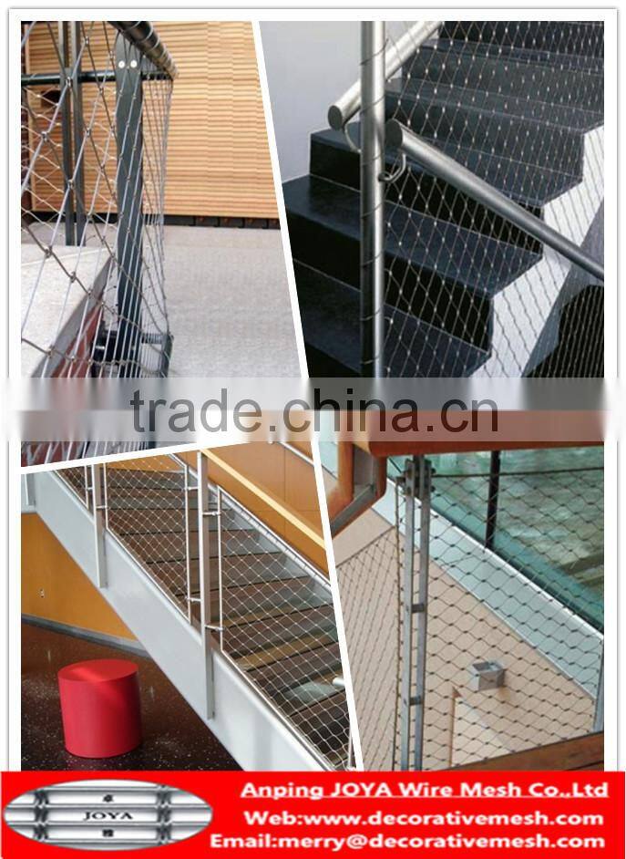 Hand-woven Stainless Steel Wire Rope Mesh for decoration or animal enclosure