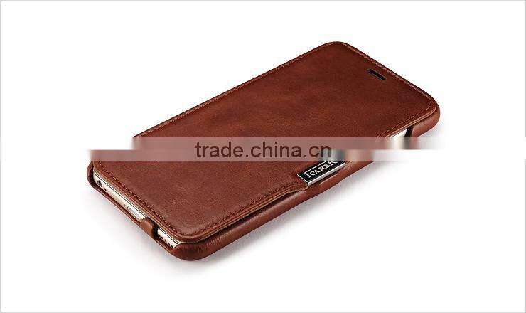 icarer vintage leather case for iPhone6 plus,genuine leather wallet case with stand function