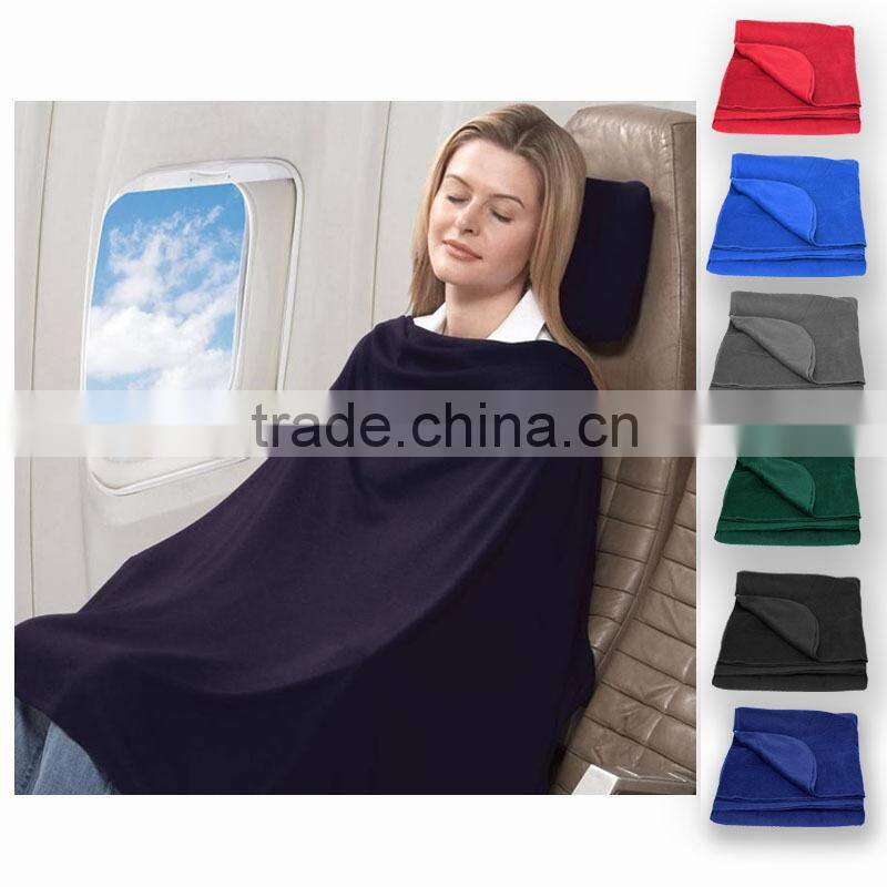 Airline Polar Fleece Blanket ,polyester cheap travel blanket