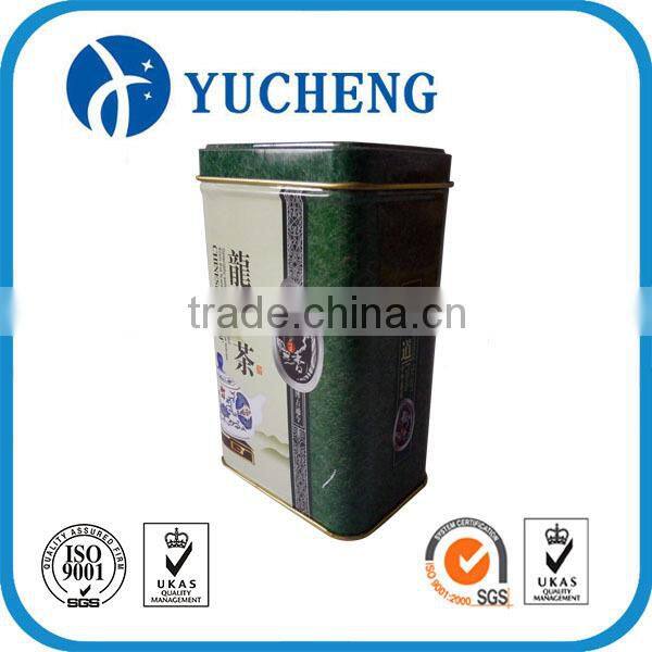 customized bottom price cute square metal tea tin can