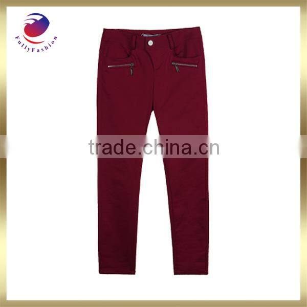 cotton pants wine sexy long pant for young lady