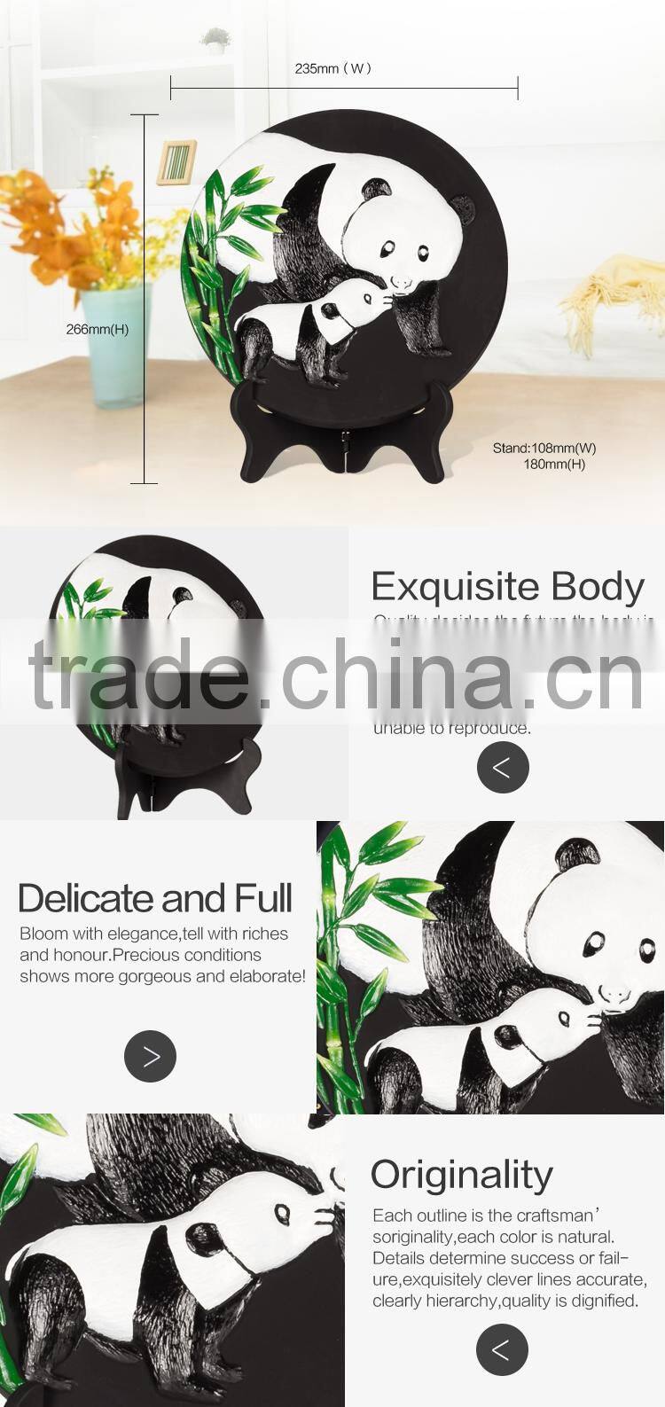 top sell handmade high quality Animal Pandas wood craft indonesia