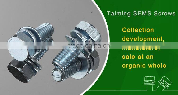 3Cr Blue Zinc Plated Carbon Steel SEMS Machine Screw