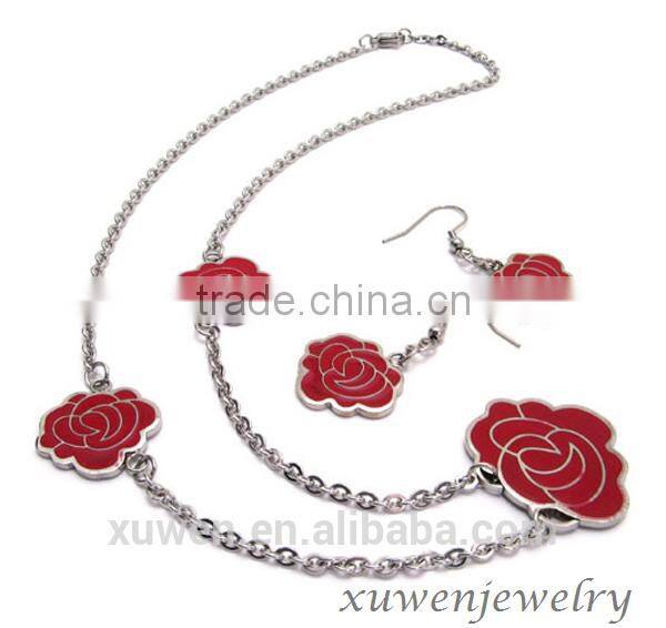 2016 wholesale natural shell stainless steel stylish fake gold jewelry set