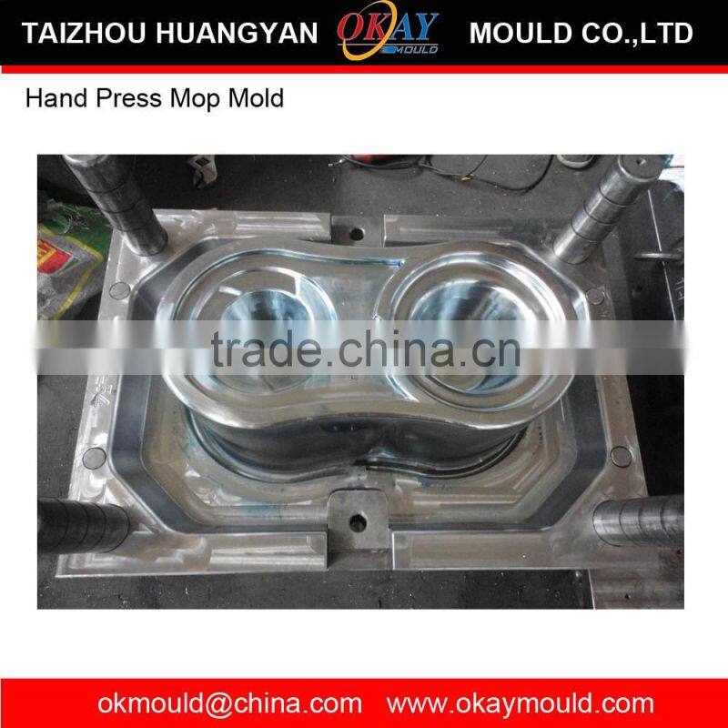 Safety and easy operation commodity plastic mop bucket molds