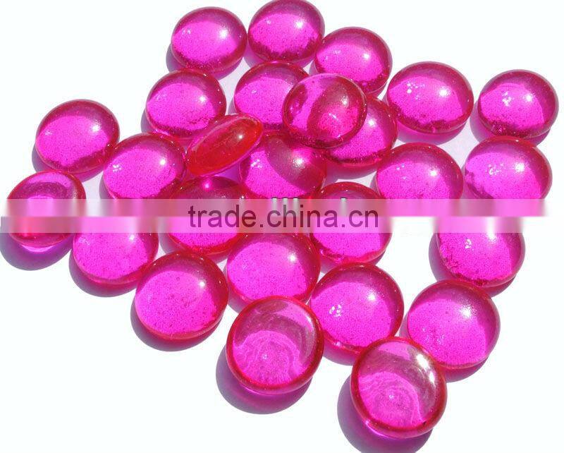 Bright color glass stone pebble for DIY gift materials