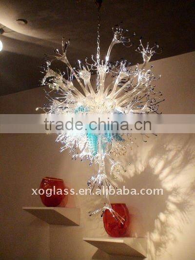 elegant decorative art glass chandelier xo-9001 and hand blown glass chandelier