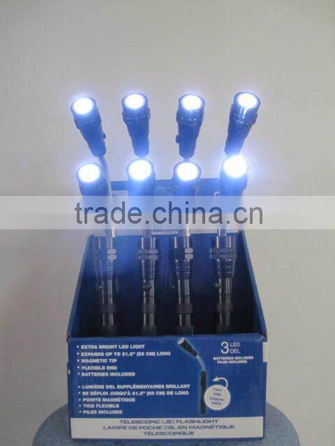 Extendable Flexible Arm 3LED Flashlight