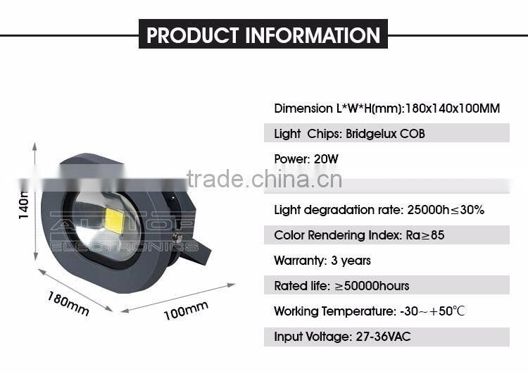 Bridgelux Cob IP65 Outdoor 20w led tennis court flood light