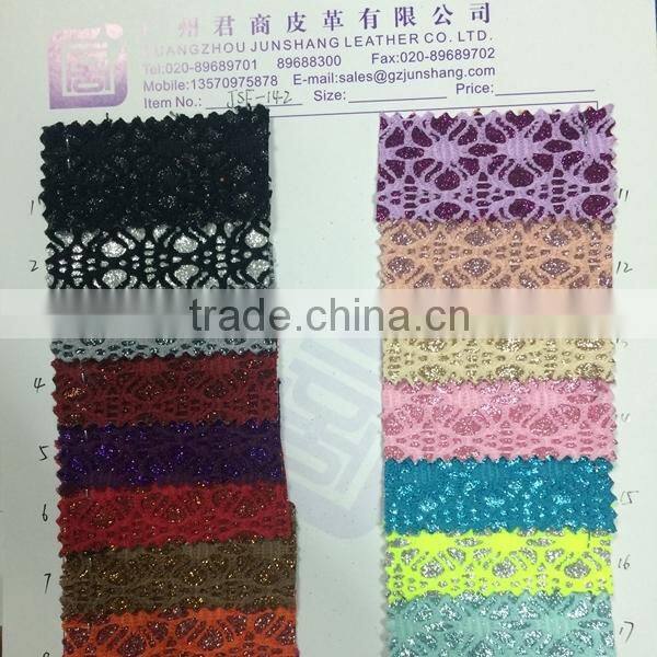 Mesh design fabric material for high heels shoes with fashion design