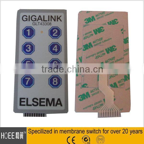 customized multi color single embossing button diy membrane switch