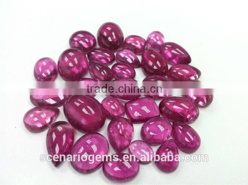 #AMZZ Natural Free Shape Size Cabs Loose Gemstone Rubellite Cabochon