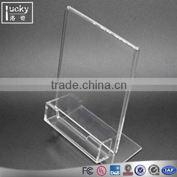 Custom all kinds shape clear acrylic book holder brochure stand