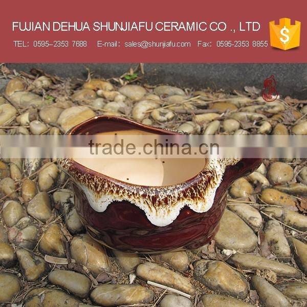 Creative variable flow glazed ceramic flower pot ,Mini flower pot