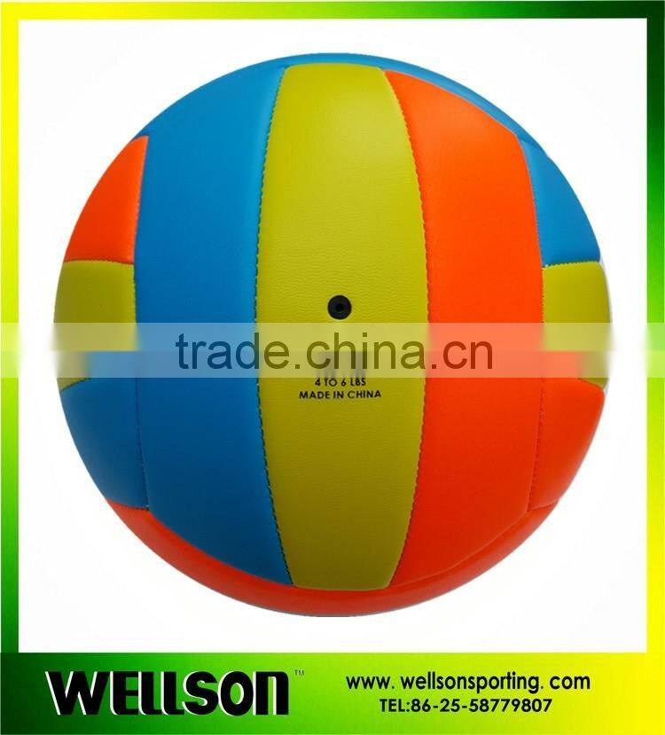 Colorful machine stitched 18 panels volleyball