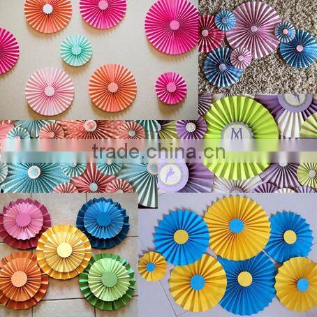 Christmas decoration Paper rosettes hanging paper fan