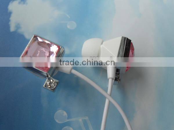 Styling super sound crystal diamond earphones for ipod