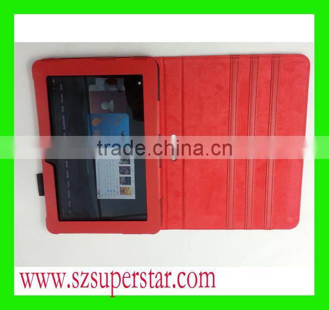 Genuine leather cover for kiddle fire HD8.9
