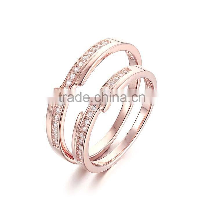 Trendy Coming 2016 S925 Silver Engagement Couple Rings