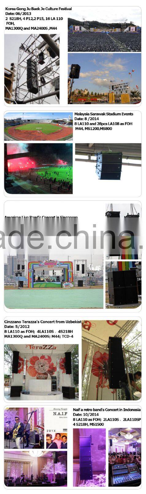 demo line array loudspeaker system