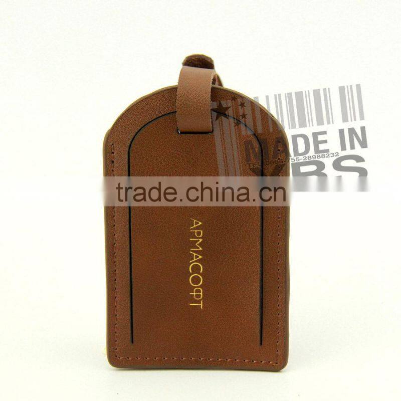Travel Tag genuine Leather luggage tag wholesale