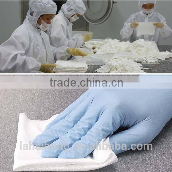 China manufactuer woodpulp white cleanroom cleansing cloth
