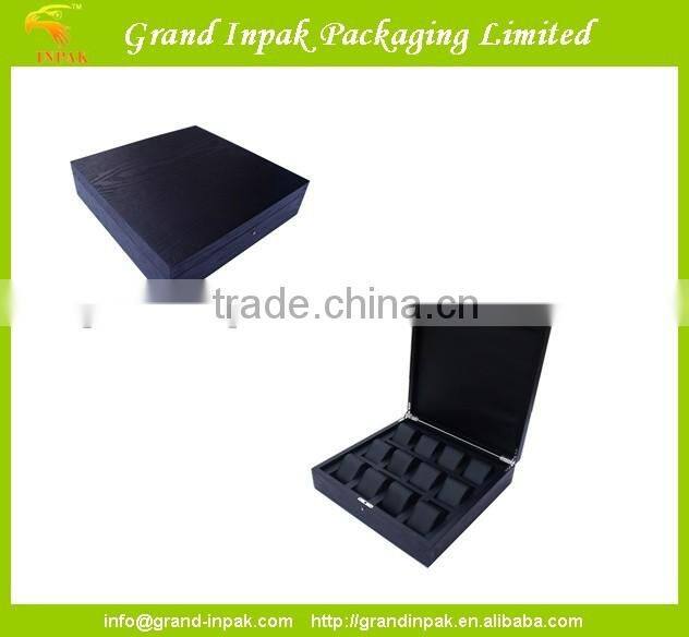 12pcs Luxury wooden watch display storage box for men