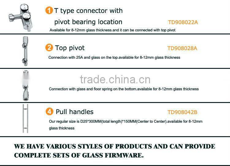 Best quality bill of lading information 304 stainless steel 180 degree glass door hinge