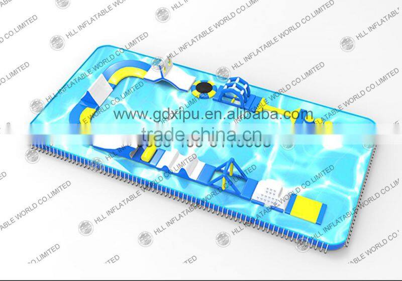 New design giant beach inflatable water park / lake floating water games / commercial aqua park