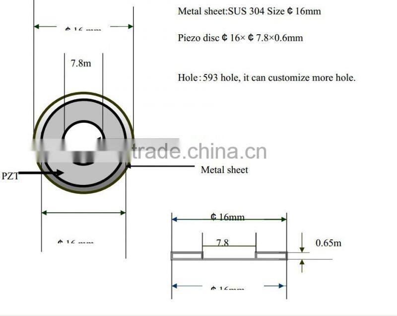 16mm 142khz micropore ultrasonic aroma diffuser disc