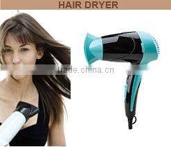 Foldable travel hair dryer with dual voltage 1000-1400W mini hair dryer