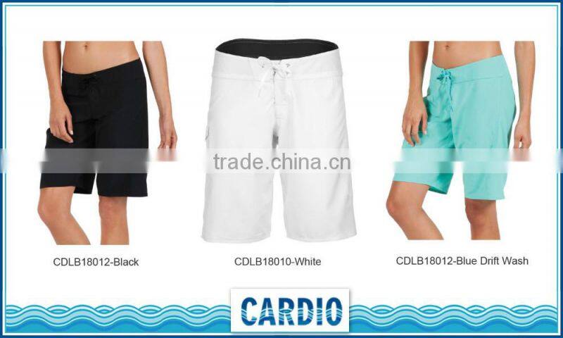women's white color beach walking shorts