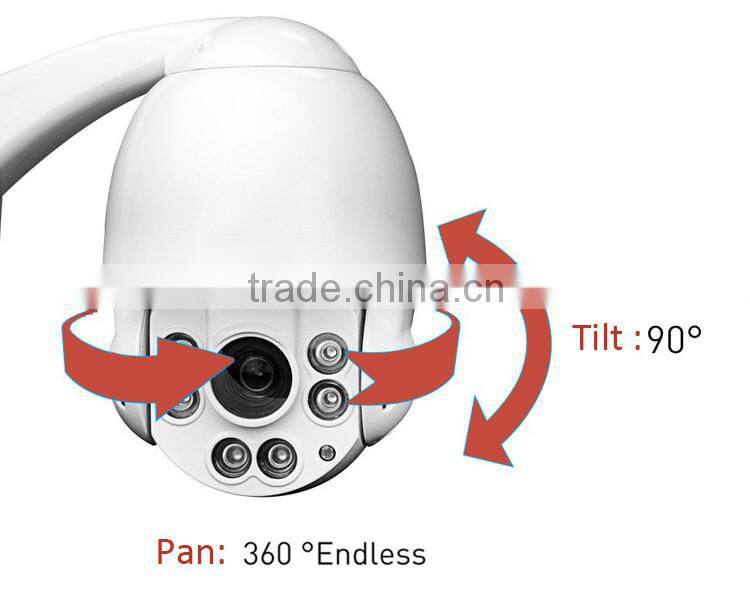 4MP 2.8mm-12mm Lens AutoFocus POE 360 Degree PTZ Network Camera