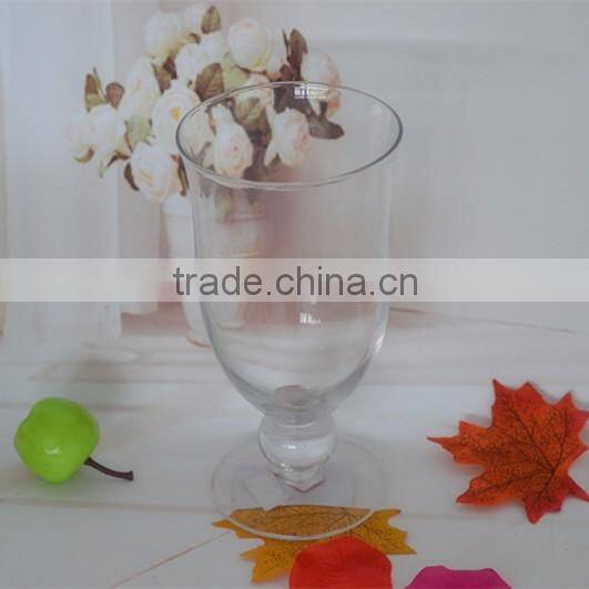 Transparent Stemmed Glass Ice Cream Cup with Pattern
