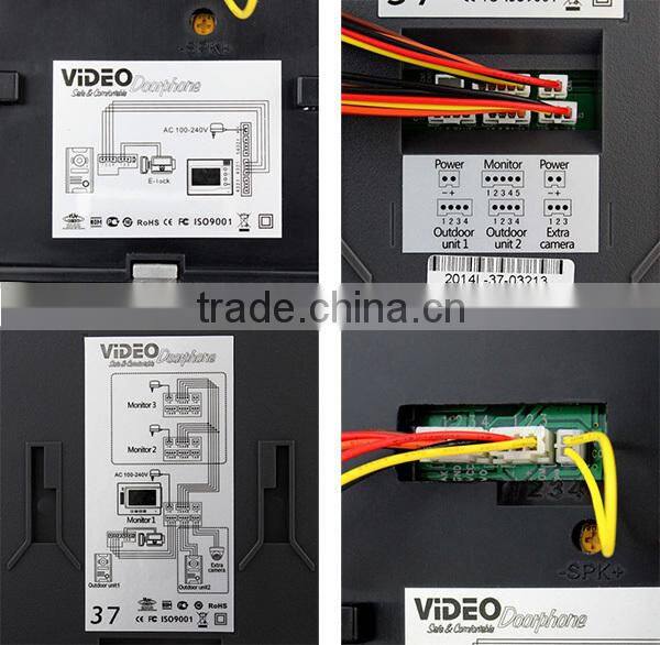 New Video DoorPhone 1 IN 1 Intercom System 7 Inch Screen Monitor Unlocking Hands-Free Intercommunication Night Vision Camera