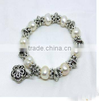 Wholesale handmade real natural bead pearl rosary bracelets