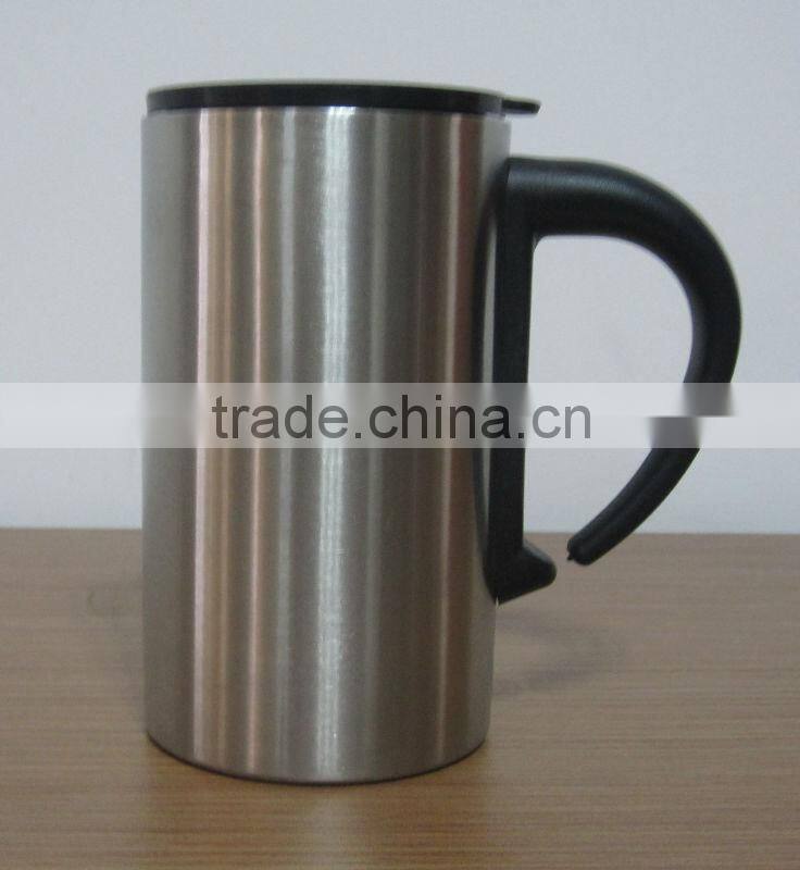 fresh style stainless steel coffee mug/cup/ tankard with handle