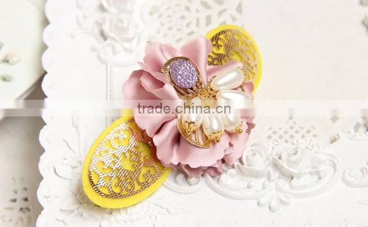 MYLOVE beautiful fabric flower pearl barrette for women wholesale