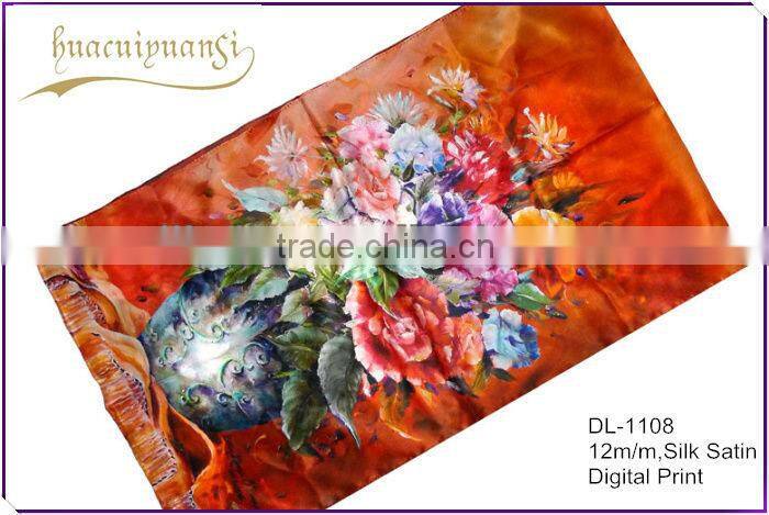 Factory Free Sample No MOQ Flower Printed Scarf