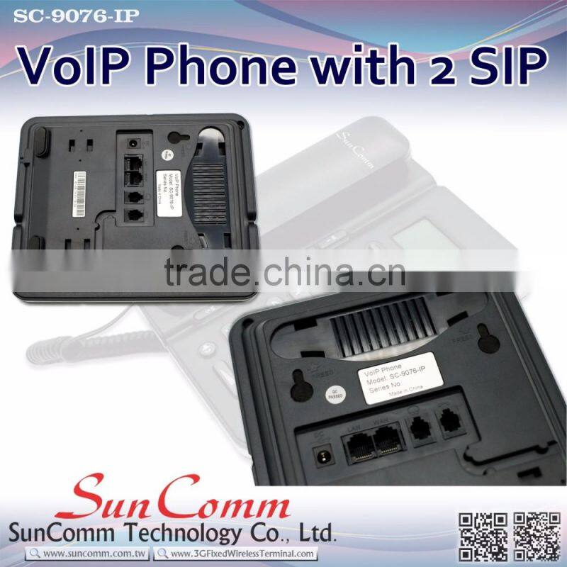 SC-9076-PE cost effective VoIP Phone with PoE 2 SIP account