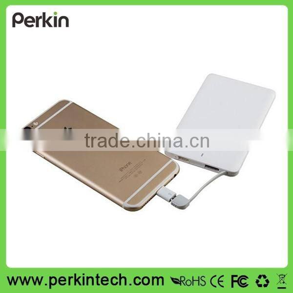 PP502 Factory price high quality oem leather credit card 5000mah power bank