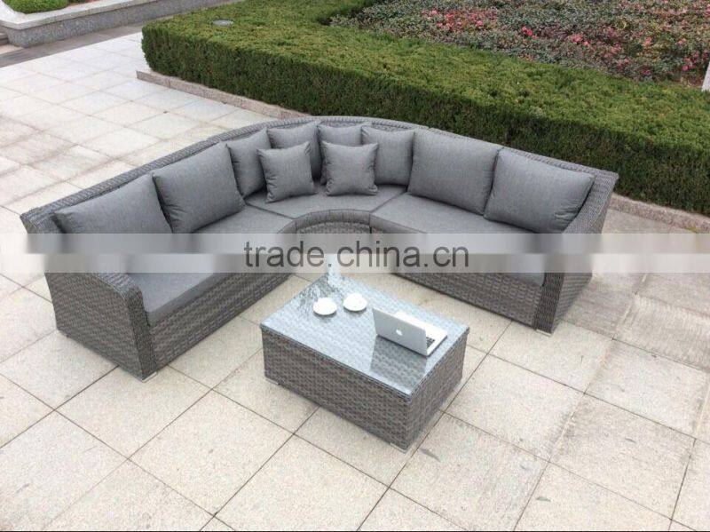 Patio Sectional Furniture Wicker Rattan Sofa Set with Cushions