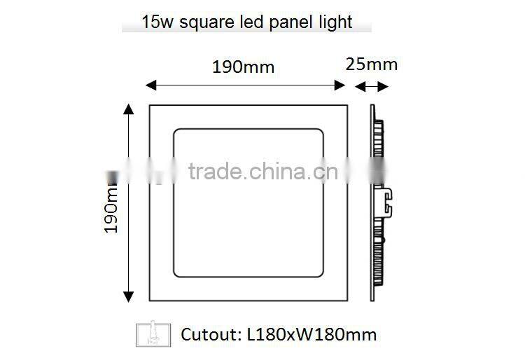 Alibaba led lights / LED flat panel light 15 watt / LED light panel for kitchen