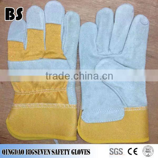 Cheap yellow leather gloves leather welding gloves