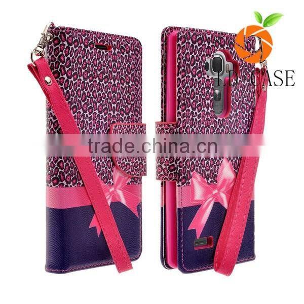 Leather sublimation flip cell phone cover case wallet case for LG G5