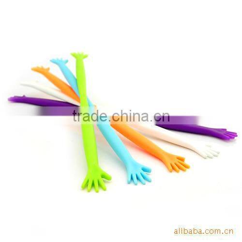 2015 New Design finger silicone puddler,silicone Stirring stick,coffee stir stick