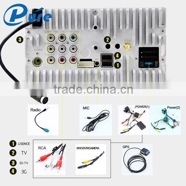 MTK3360 WinCE6.0 OS 256M RAM 2 Din 7 Inch Car DVD Player with Bluetooth 3G GPS TV AUXIN Radio