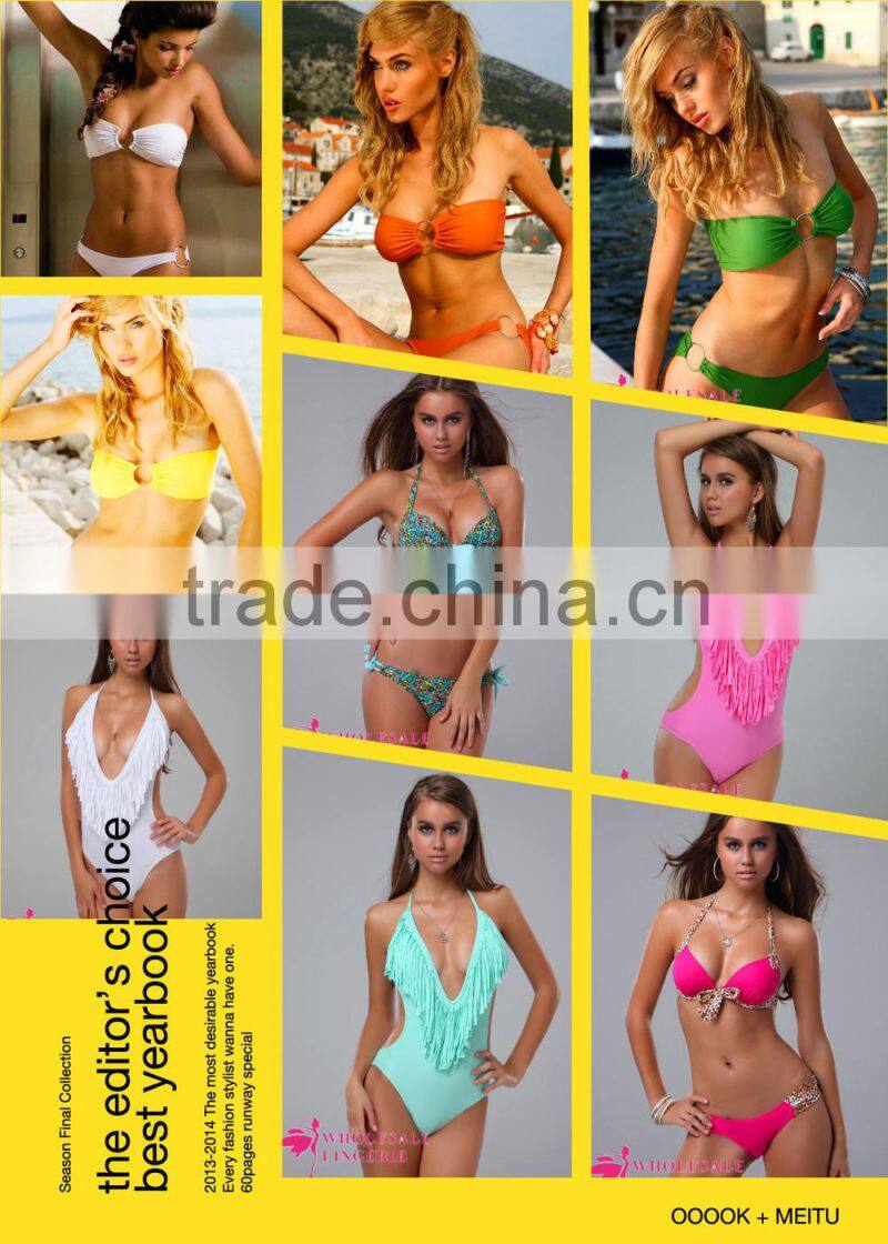 Bright color bikini swimwear wholesale hot sexy girl photo bikini for beachwear