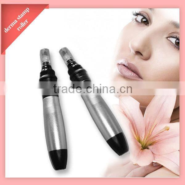 Stainless steel derma roller micro needle roller 12 pins needle cartridge electric derma stamp for skin care